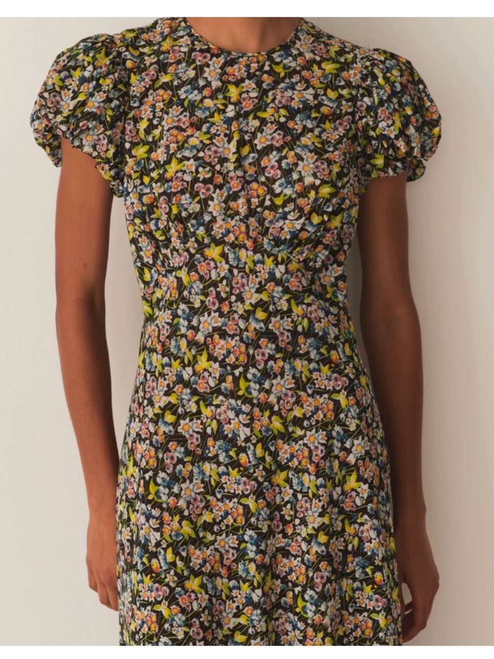 Doen Romina Puff Sleeve Midi Dress Blossom Breeze Size XXL - Picture 3 of 11